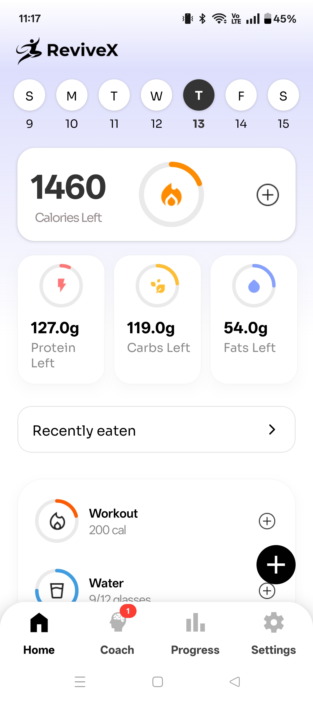ReviveX Meal Tracking